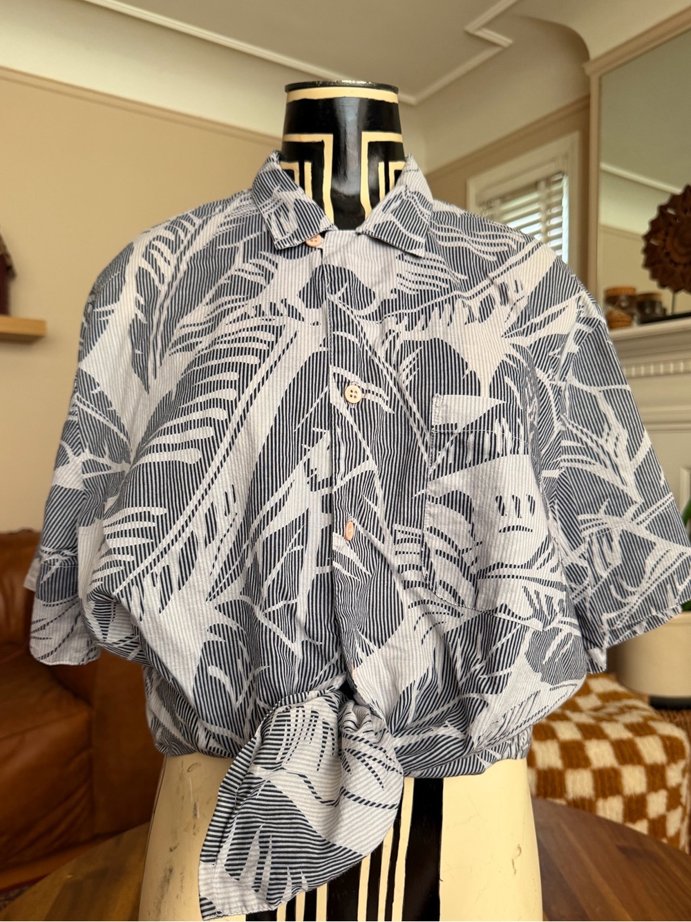 1980s Sergio Valente Tropical Button Up Shirt